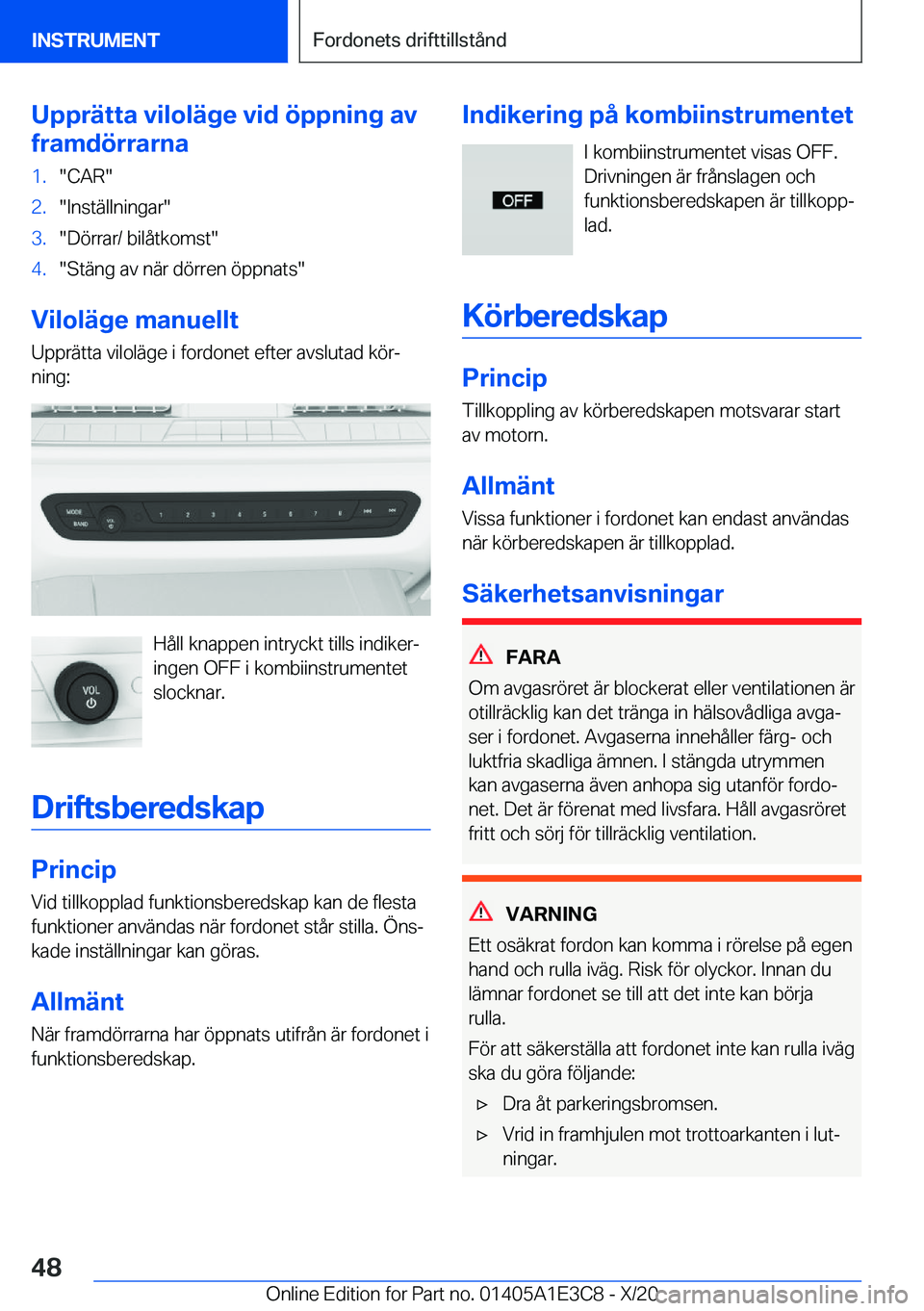 BMW M4 2021  InstruktionsbÖcker (in Swedish) �U�p�p�r�ä�t�t�a��v�i�l�o�l�ä�g�e��v�i�d��