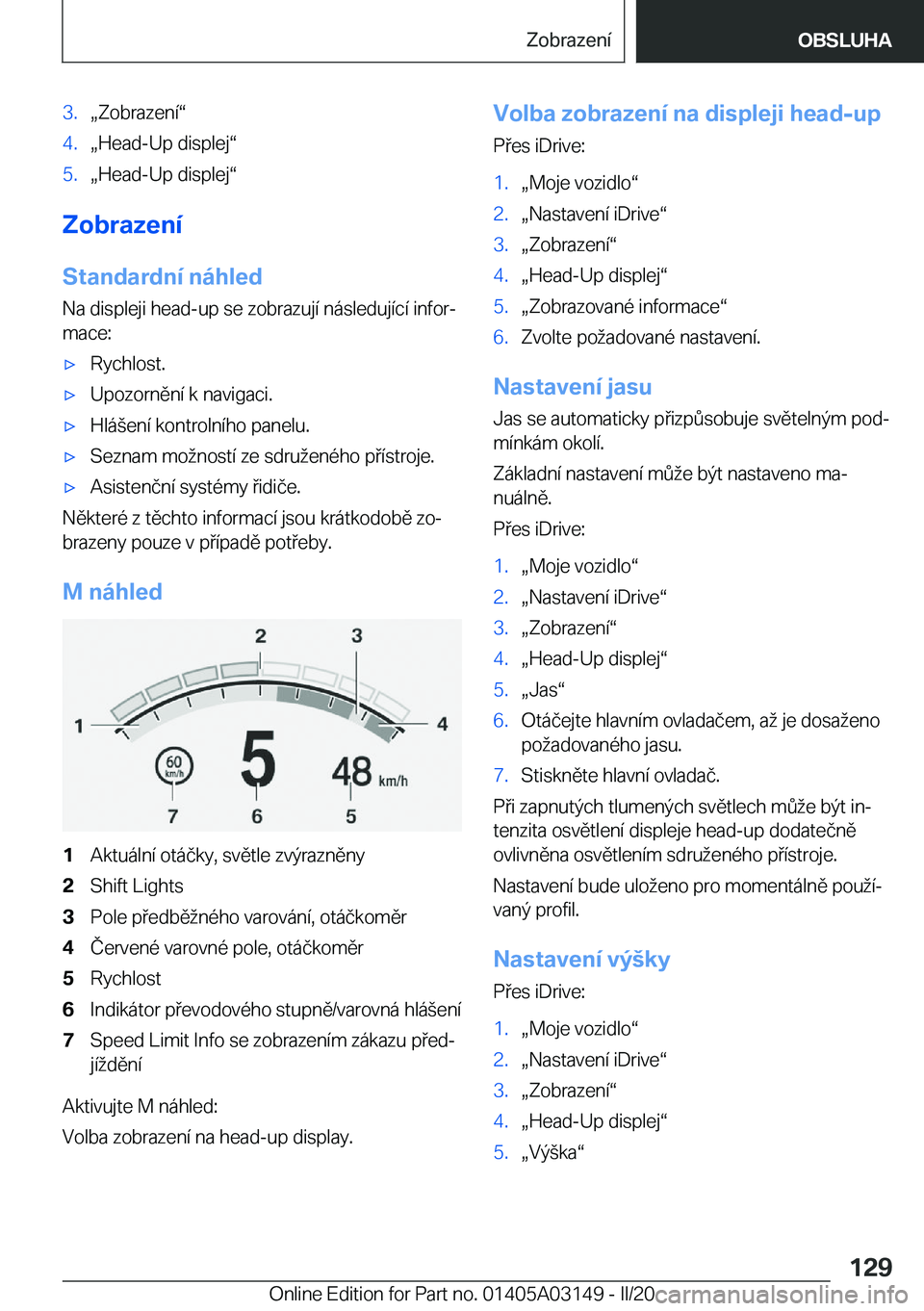 BMW M4 2020  Návod na použití (in Czech) �3�.x�Z�o�b�r�a�z�e�n�
