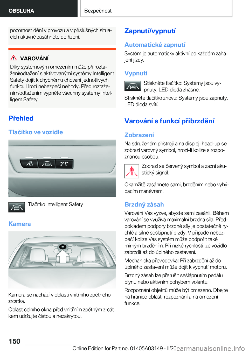 BMW M4 2020  Návod na použití (in Czech) �p�o�z�o�r�n�o�s�t��d�
