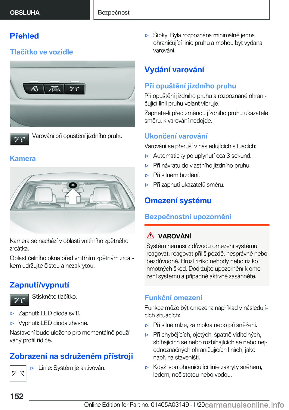 BMW M4 2020  Návod na použití (in Czech) �P�e�h�l�e�d
�T�l�a�č�