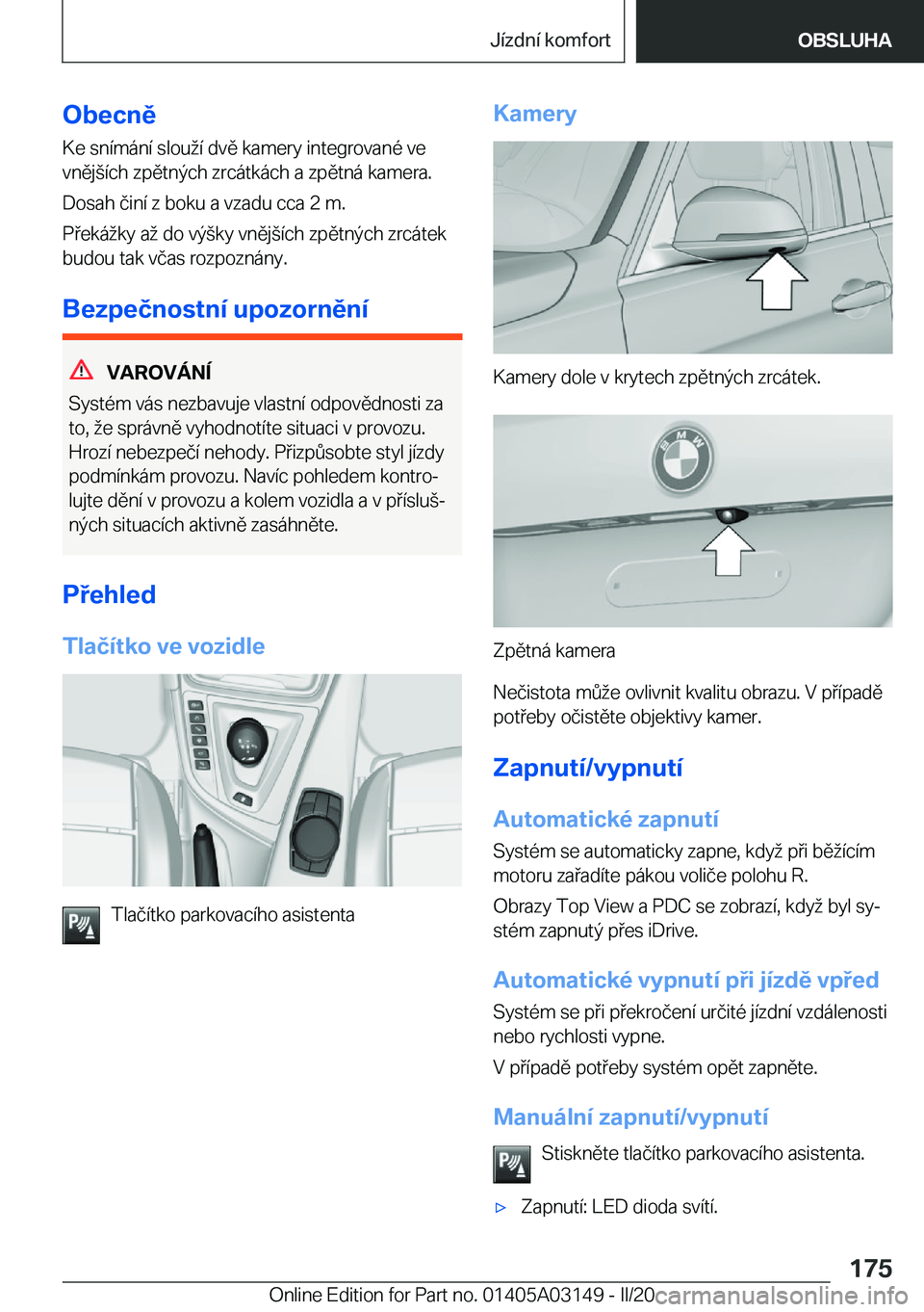 BMW M4 2020  Návod na použití (in Czech) �O�b�e�c�n�ě�K�e��s�n�