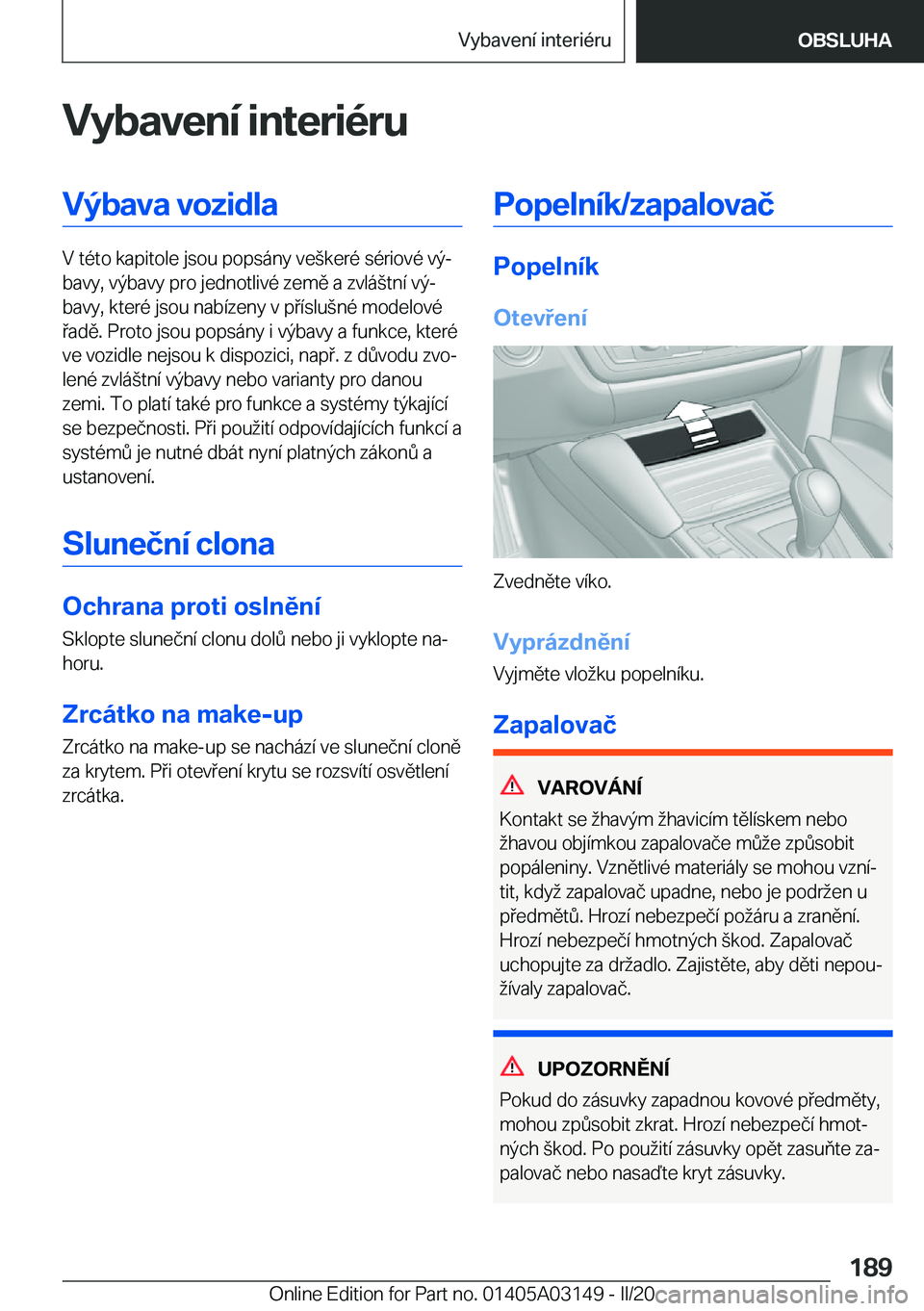 BMW M4 2020  Návod na použití (in Czech) �V�y�b�a�v�e�n�