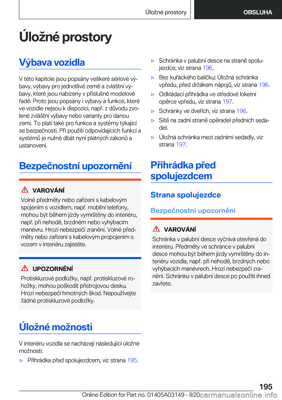 BMW M4 2020  Návod na použití (in Czech) �