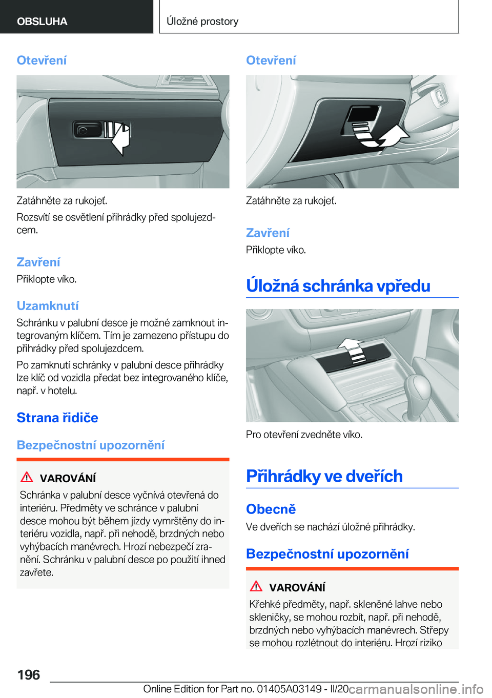 BMW M4 2020  Návod na použití (in Czech) �O�t�e�v�e�n�