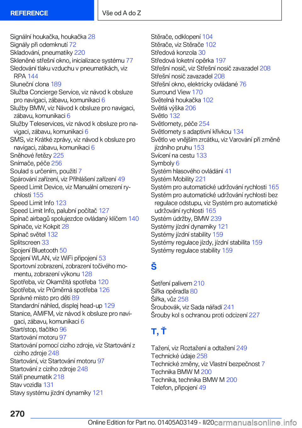 BMW M4 2020  Návod na použití (in Czech) �S�i�g�n�