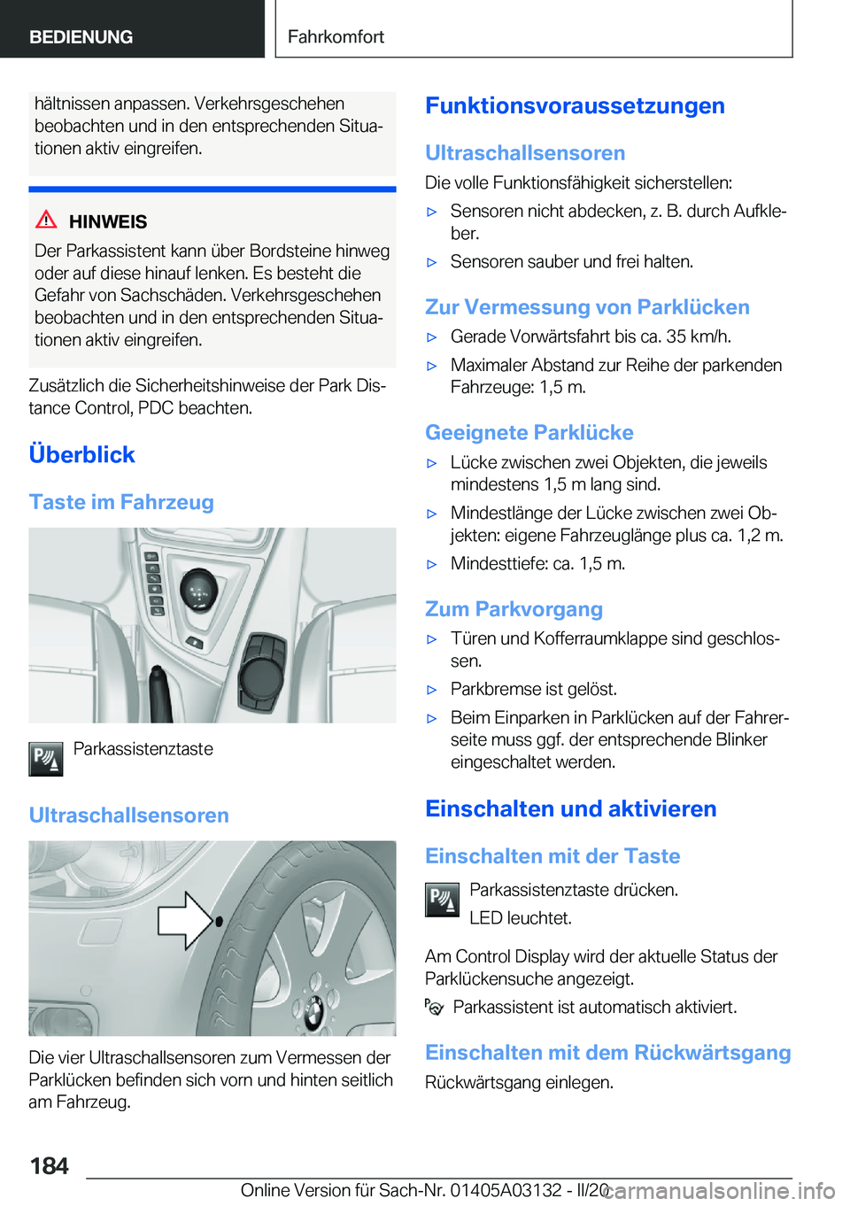 BMW M4 2020  Betriebsanleitungen (in German) �h�
