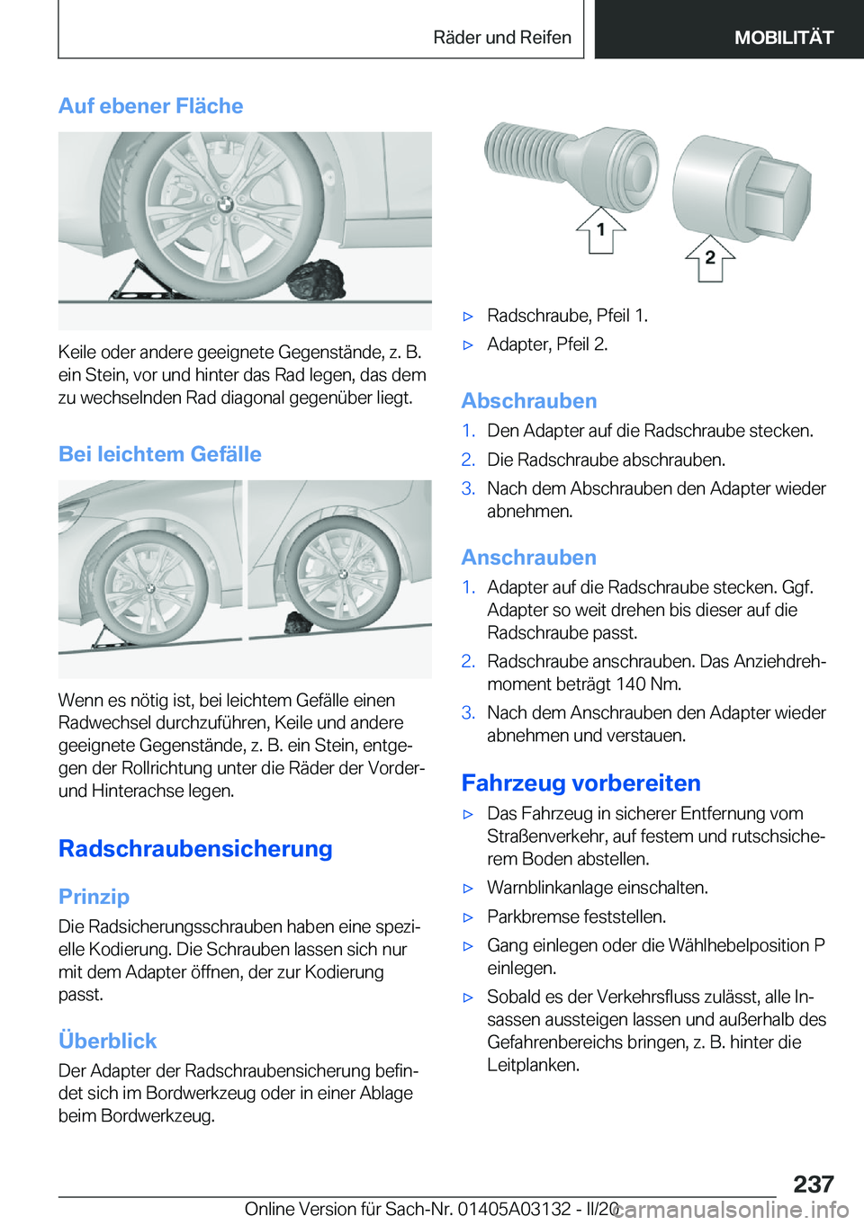 BMW M4 2020  Betriebsanleitungen (in German) �A�u�f��e�b�e�n�e�r��F�l�