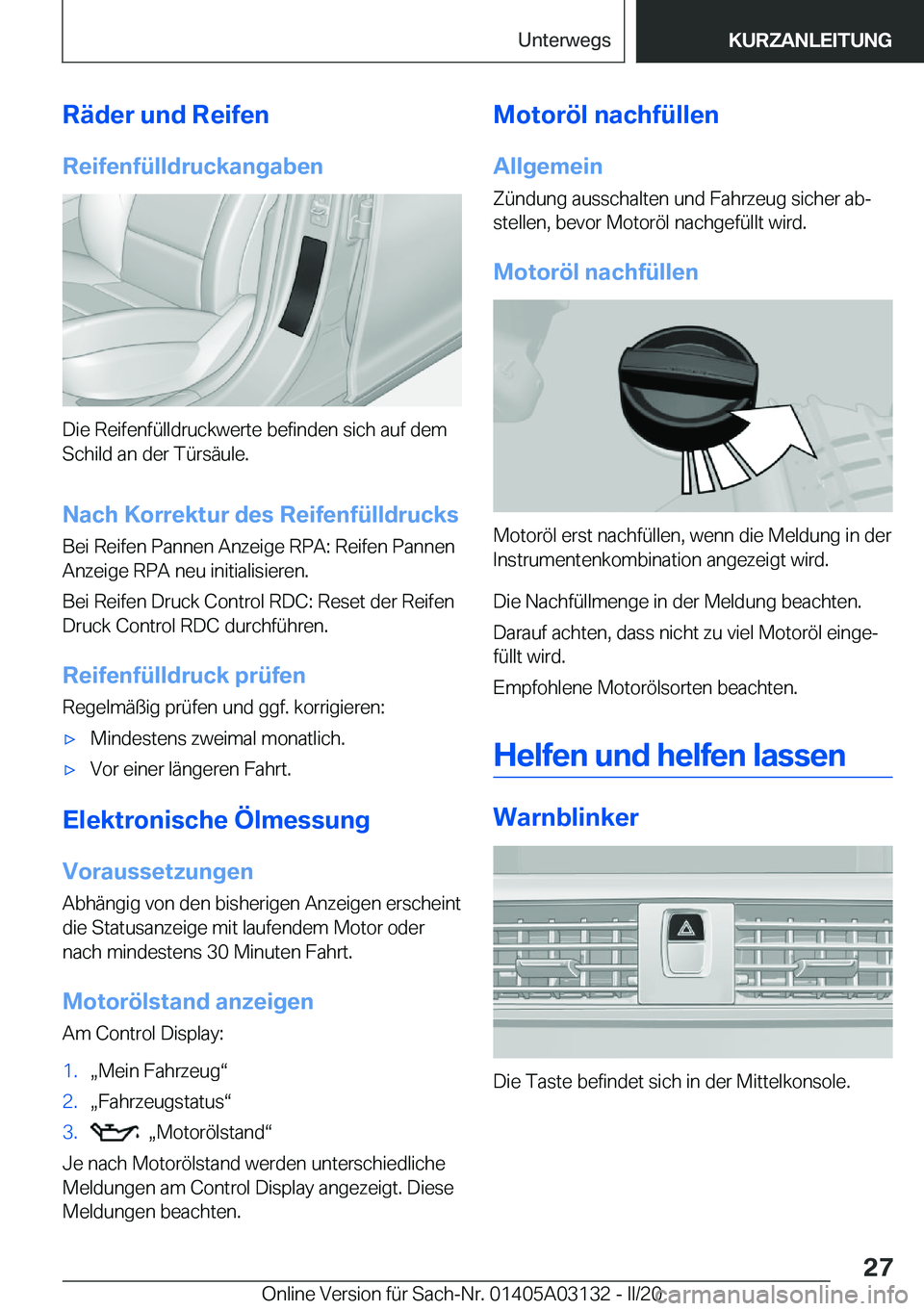 BMW M4 2020  Betriebsanleitungen (in German) �R�