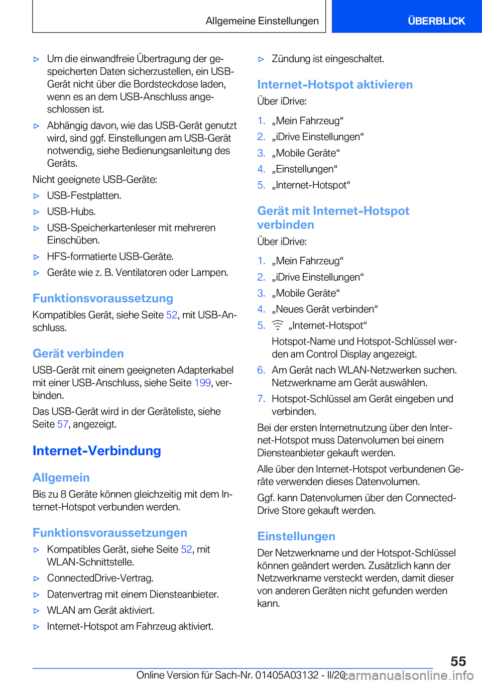 BMW M4 2020  Betriebsanleitungen (in German) 'x�U�m��d�i�e��e�i�n�w�a�n�d�f�r�e�i�e��