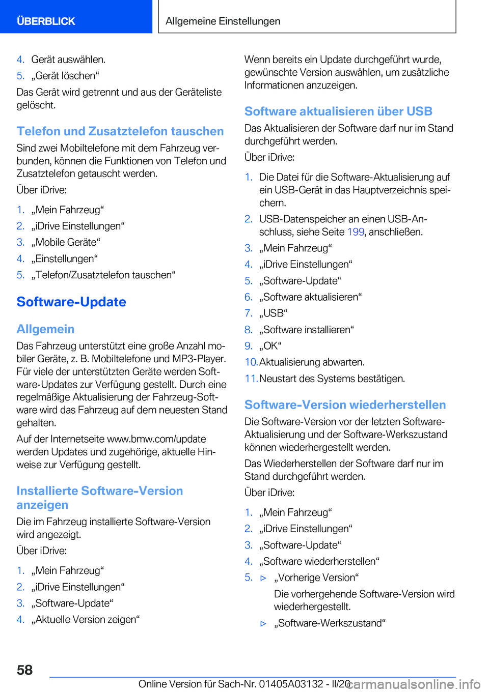 BMW M4 2020  Betriebsanleitungen (in German) �4�.�G�e�r�