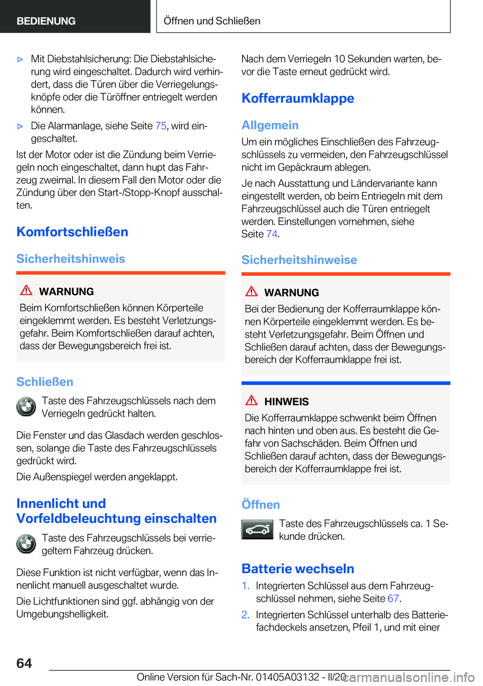 BMW M4 2020  Betriebsanleitungen (in German) 'x�M�i�t��D�i�e�b�s�t�a�h�l�s�i�c�h�e�r�u�n�g�:��D�i�e��D�i�e�b�s�t�a�h�l�s�i�c�h�ej
�r�u�n�g��w�i�r�d��e�i�n�g�e�s�c�h�a�l�t�e�t�.��D�a�d�u�r�c�h��w�i�r�d��v�e�r�h�i�nj �d�e�r�t�,��d�a