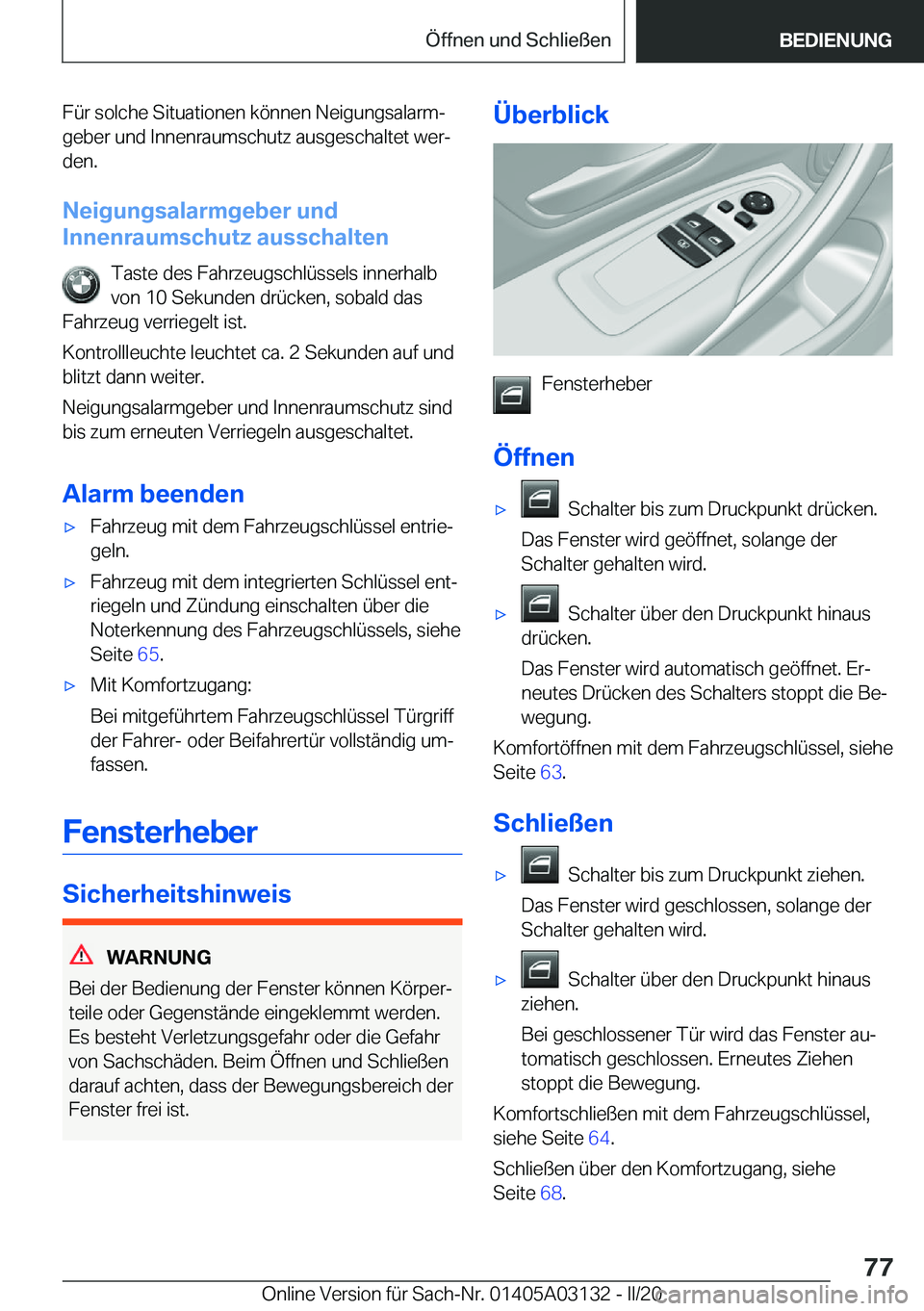 BMW M4 2020  Betriebsanleitungen (in German) �F�
