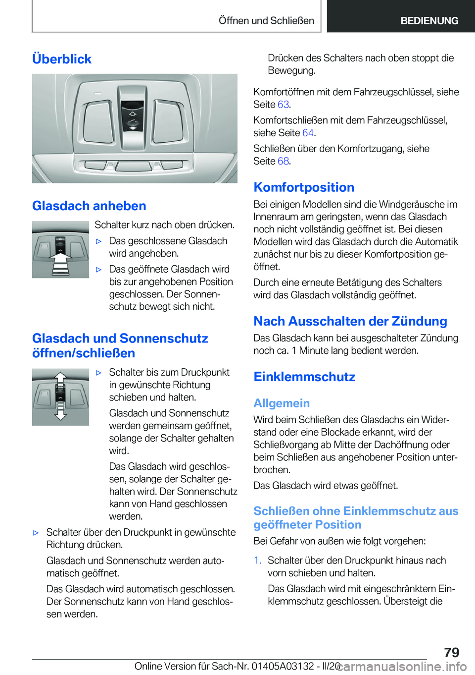 BMW M4 2020  Betriebsanleitungen (in German) �