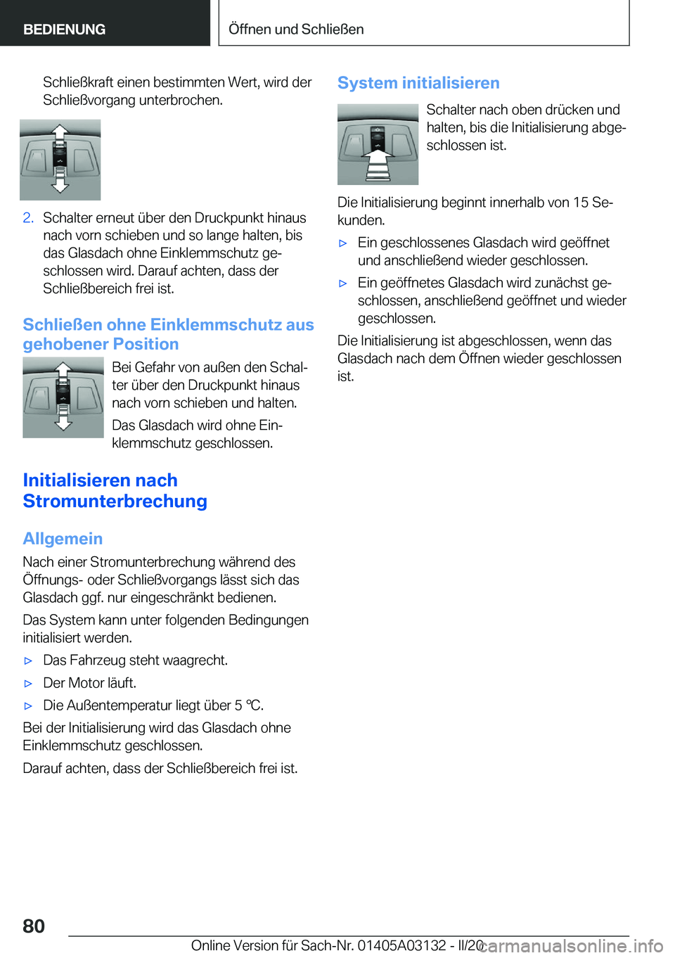BMW M4 2020  Betriebsanleitungen (in German) �S�c�h�l�i�e�