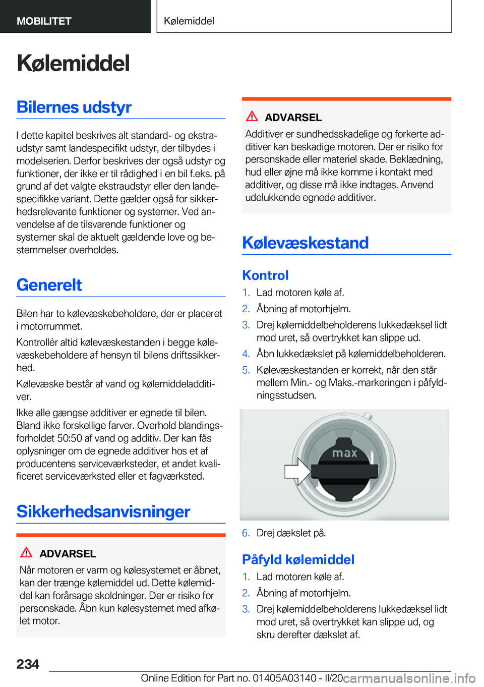BMW M4 2020  InstruktionsbØger (in Danish) �K�