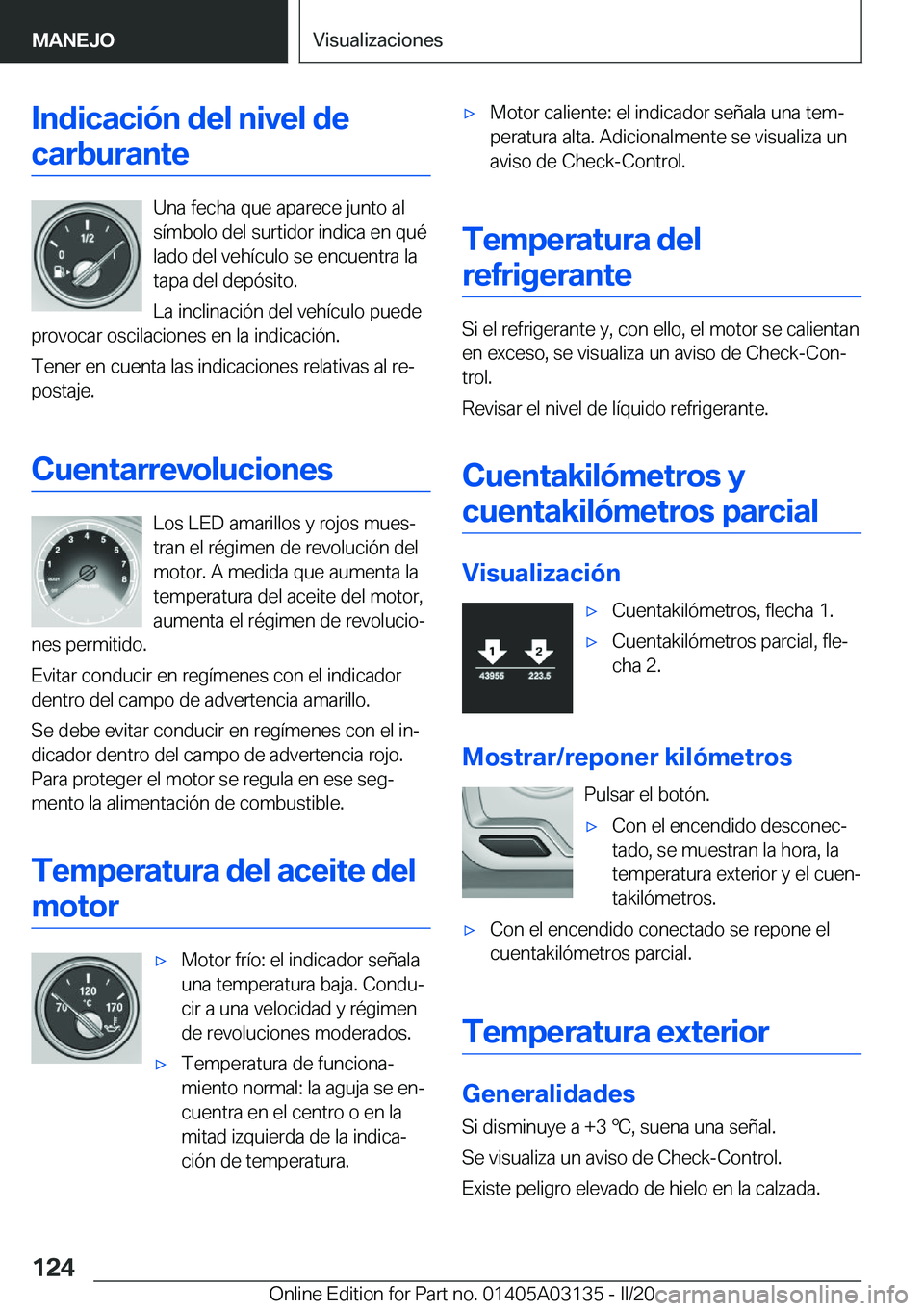BMW M4 2020  Manuales de Empleo (in Spanish) �I�n�d�i�c�a�c�i�