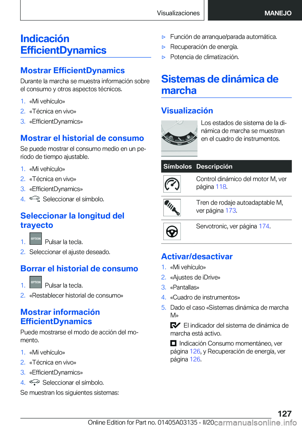 BMW M4 2020  Manuales de Empleo (in Spanish) �I�n�d�i�c�a�c�i�