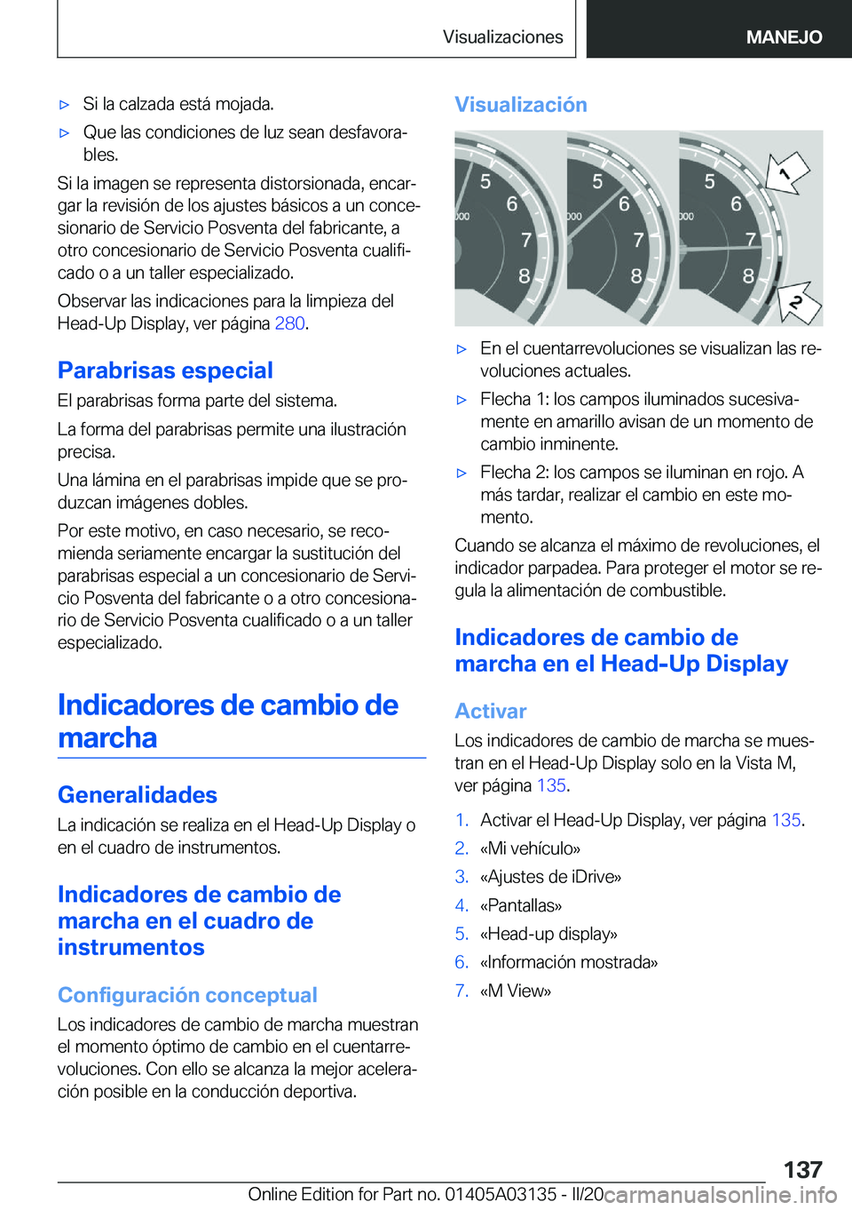 BMW M4 2020  Manuales de Empleo (in Spanish) x�S�i��l�a��c�a�l�z�a�d�a��e�s�t�