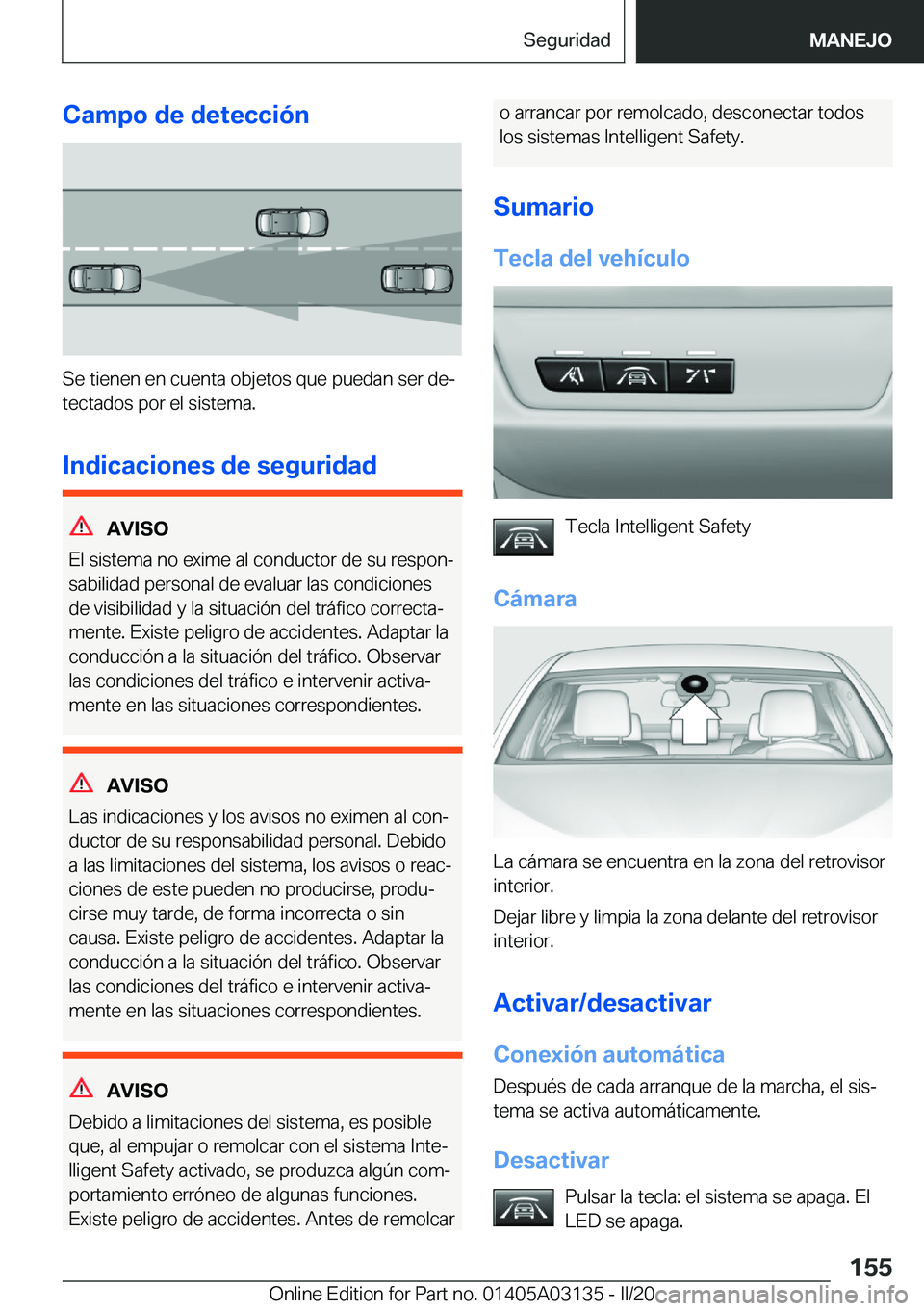 BMW M4 2020  Manuales de Empleo (in Spanish) �C�a�m�p�o��d�e��d�e�t�e�c�c�i�