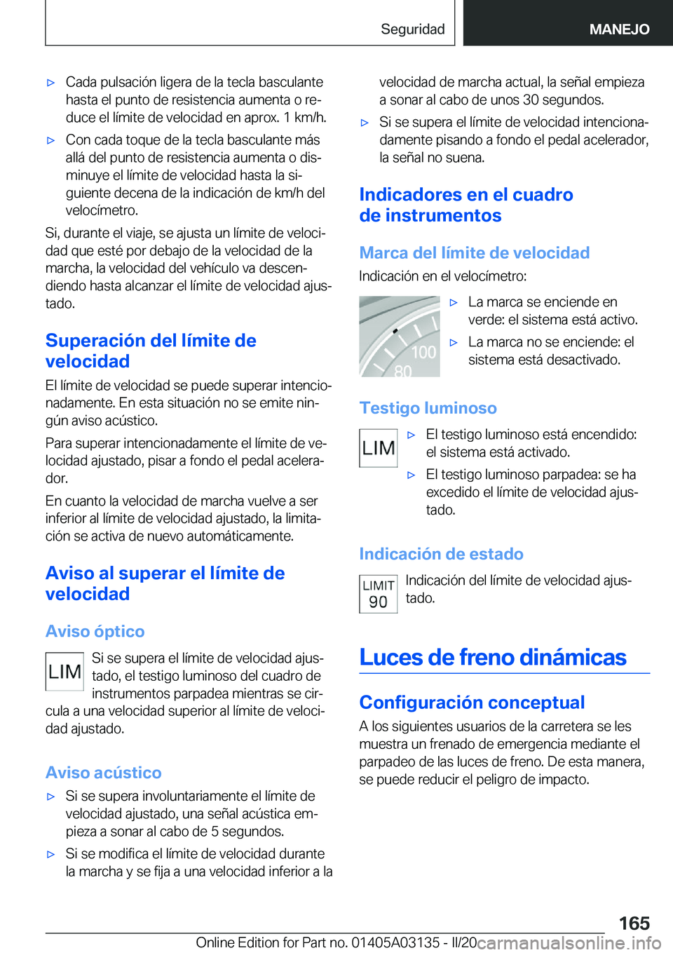 BMW M4 2020  Manuales de Empleo (in Spanish) x�C�a�d�a��p�u�l�s�a�c�i�