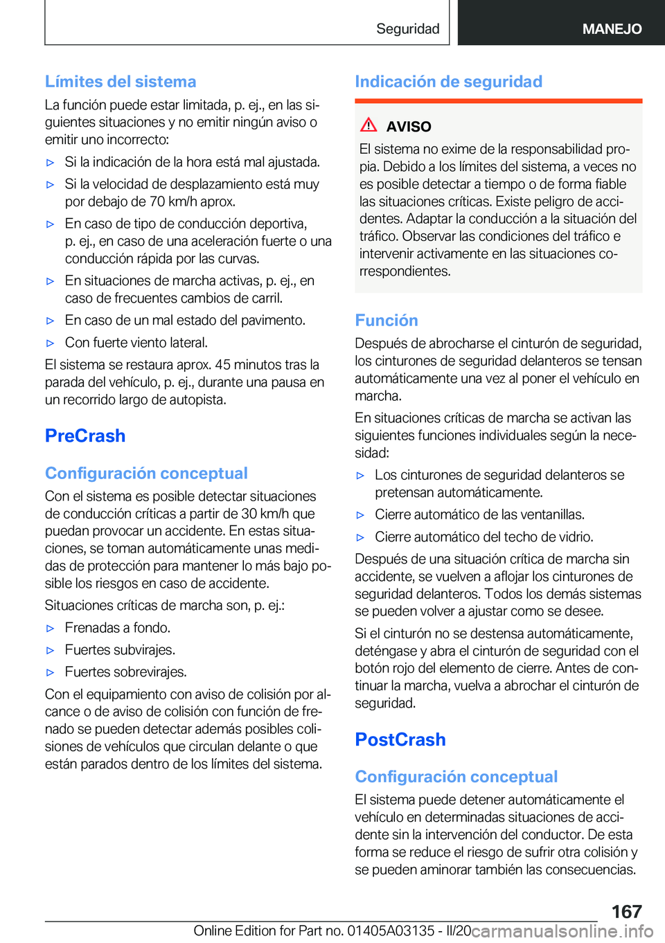 BMW M4 2020  Manuales de Empleo (in Spanish) �L�