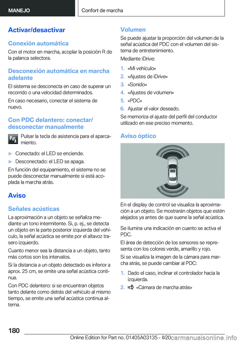 BMW M4 2020  Manuales de Empleo (in Spanish) �A�c�t�i�v�a�r�/�d�e�s�a�c�t�i�v�a�r�C�o�n�e�x�i�