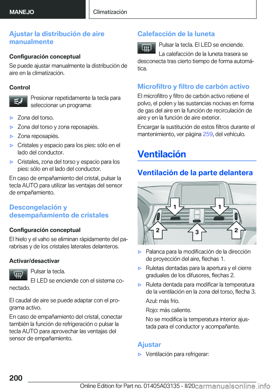 BMW M4 2020  Manuales de Empleo (in Spanish) �A�j�u�s�t�a�r��l�a��d�i�s�t�r�i�b�u�c�i�