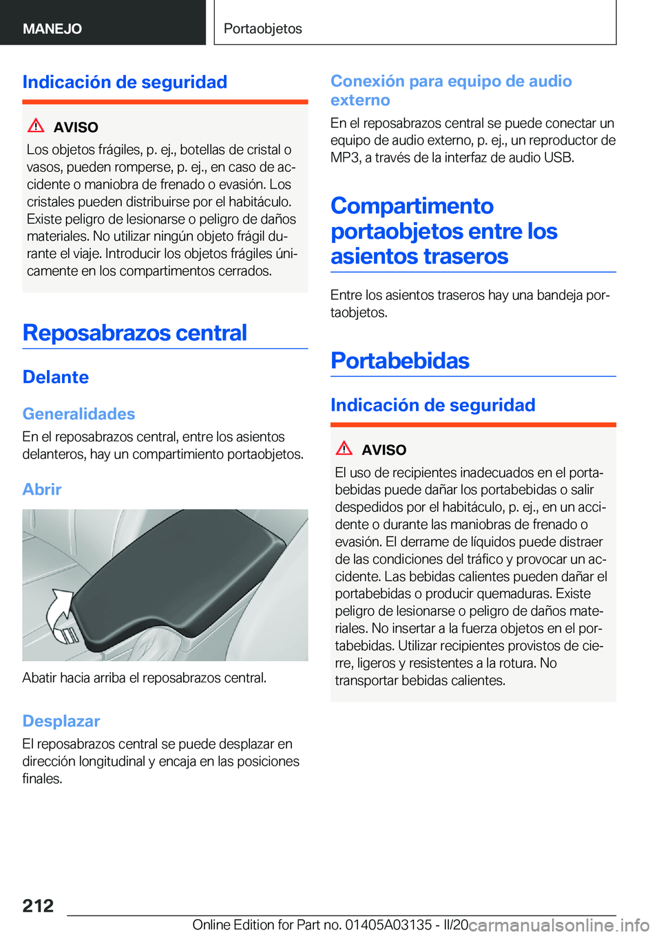 BMW M4 2020  Manuales de Empleo (in Spanish) �I�n�d�i�c�a�c�i�
