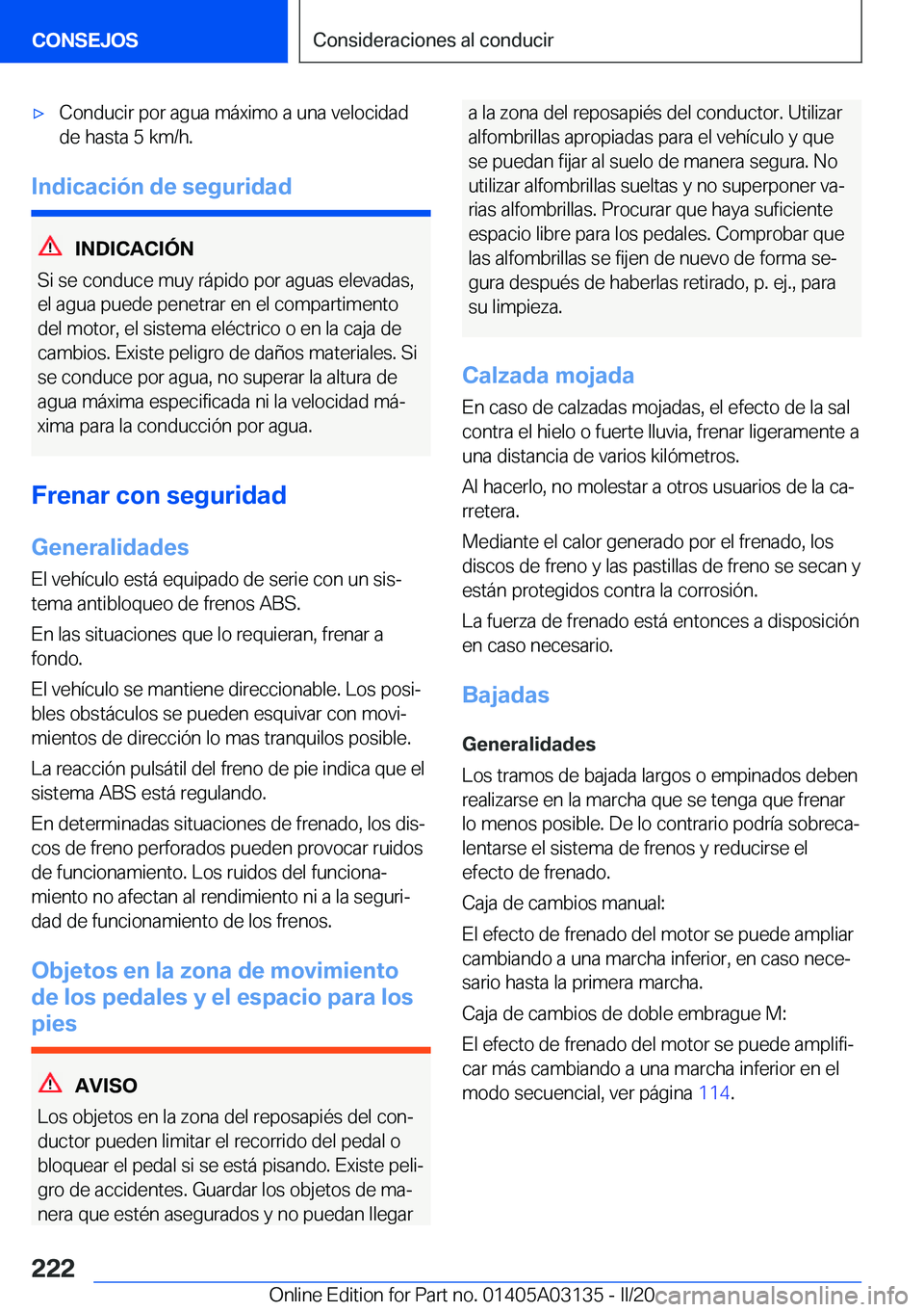 BMW M4 2020  Manuales de Empleo (in Spanish) x�C�o�n�d�u�c�i�r��p�o�r��a�g�u�a��m�