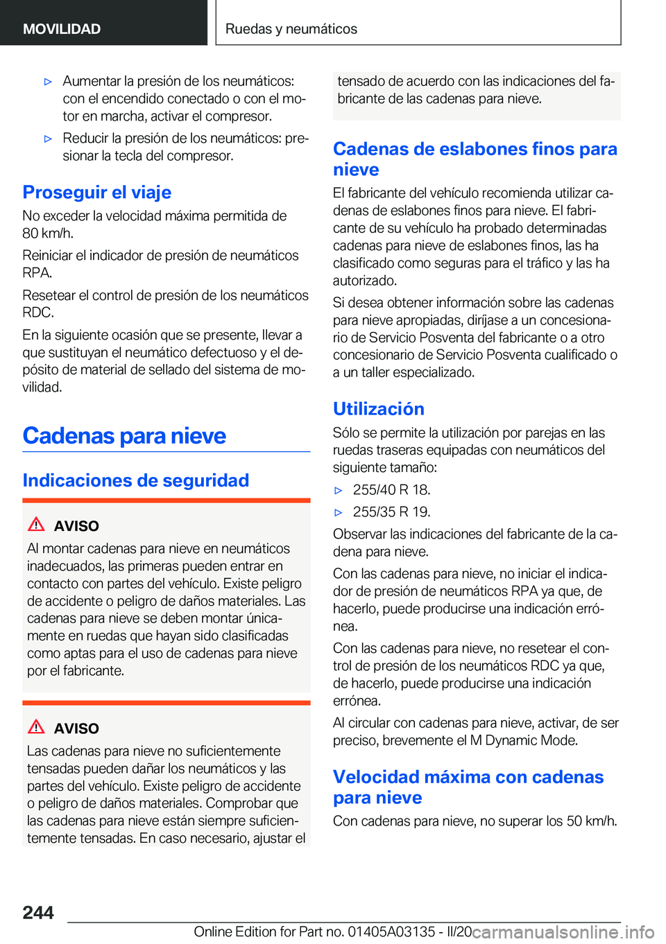 BMW M4 2020  Manuales de Empleo (in Spanish) x�A�u�m�e�n�t�a�r��l�a��p�r�e�s�i�
