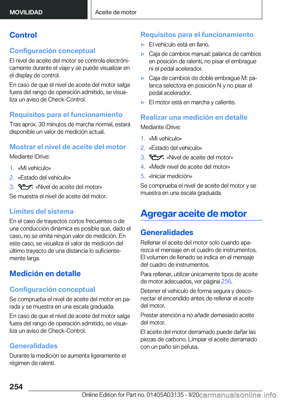 BMW M4 2020  Manuales de Empleo (in Spanish) �C�o�n�t�r�o�l
�C�o�n�f�i�g�u�r�a�c�i�