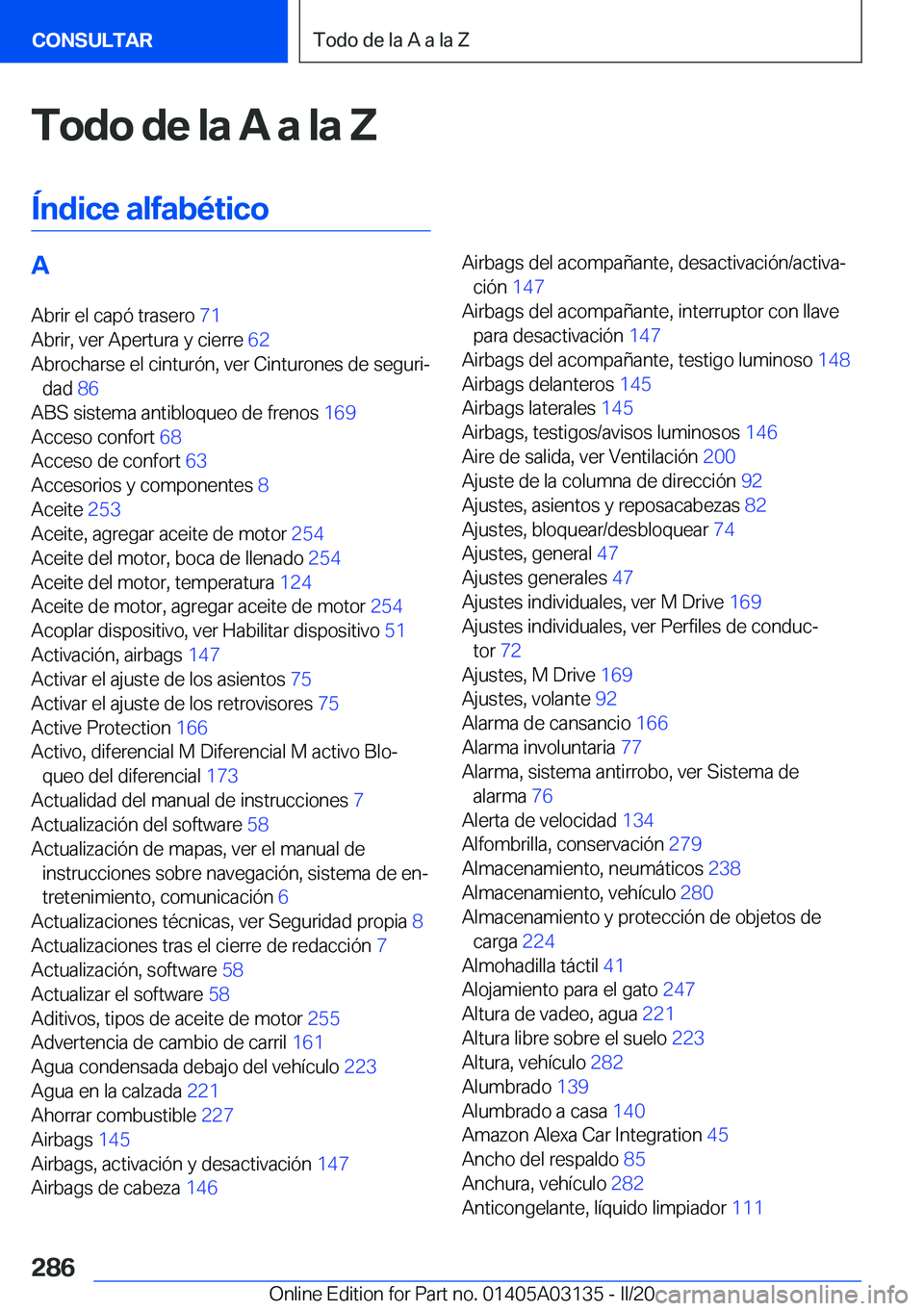 BMW M4 2020  Manuales de Empleo (in Spanish) �T�o�d�o��d�e��l�a��A��a��l�a��;
�