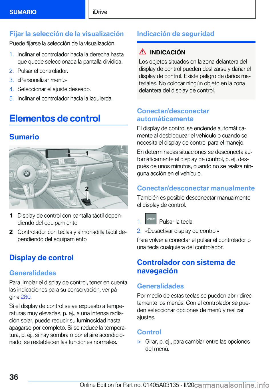 BMW M4 2020  Manuales de Empleo (in Spanish) �F�i�j�a�r��l�a��s�e�l�e�c�c�i�