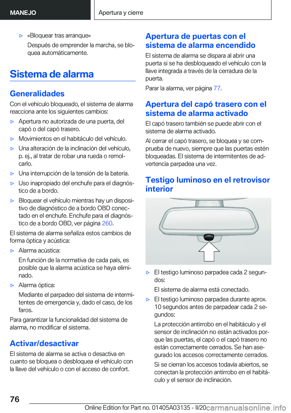 BMW M4 2020  Manuales de Empleo (in Spanish) x�«�B�l�o�q�u�e�a�r��t�r�a�s��a�r�r�a�n�q�u�e�{
�D�e�s�p�u�