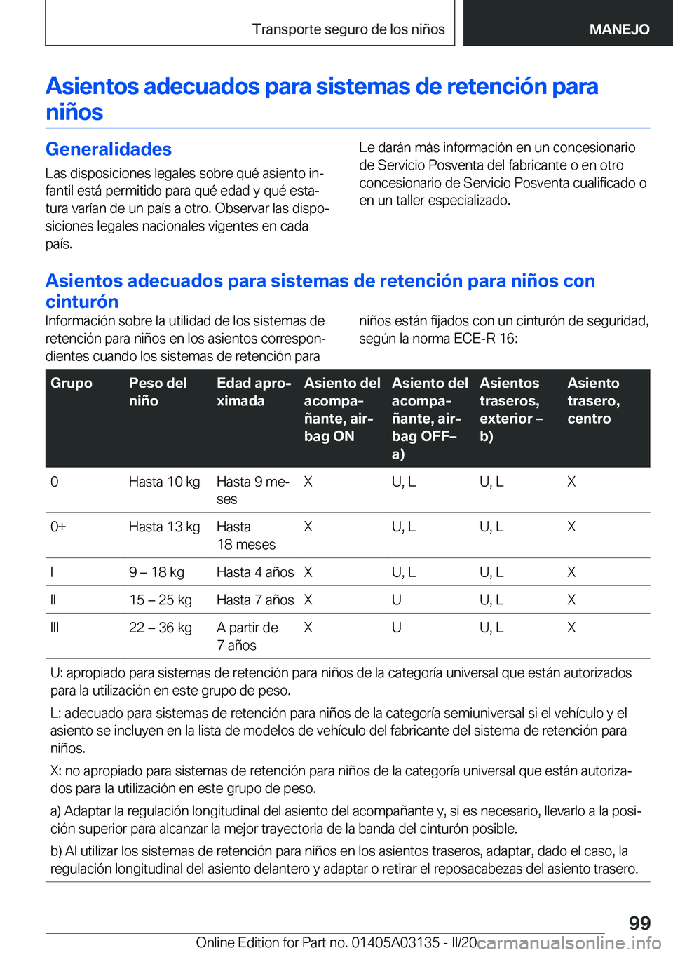 BMW M4 2020  Manuales de Empleo (in Spanish) �A�s�i�e�n�t�o�s��a�d�e�c�u�a�d�o�s��p�a�r�a��s�i�s�t�e�m�a�s��d�e��r�e�t�e�n�c�i�