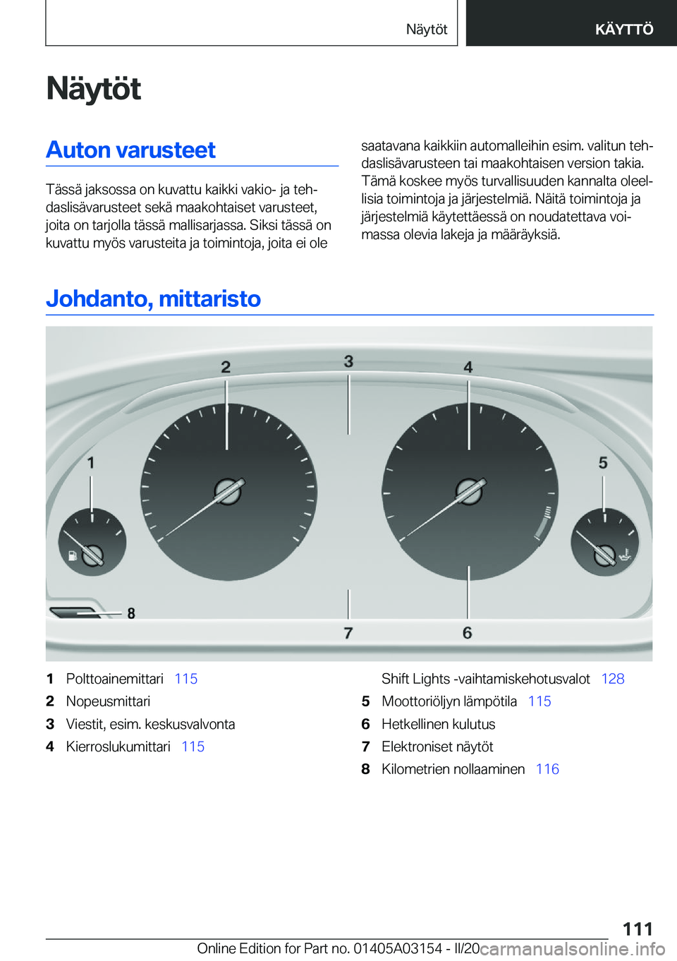 BMW M4 2020  Omistajan Käsikirja (in Finnish) �N�