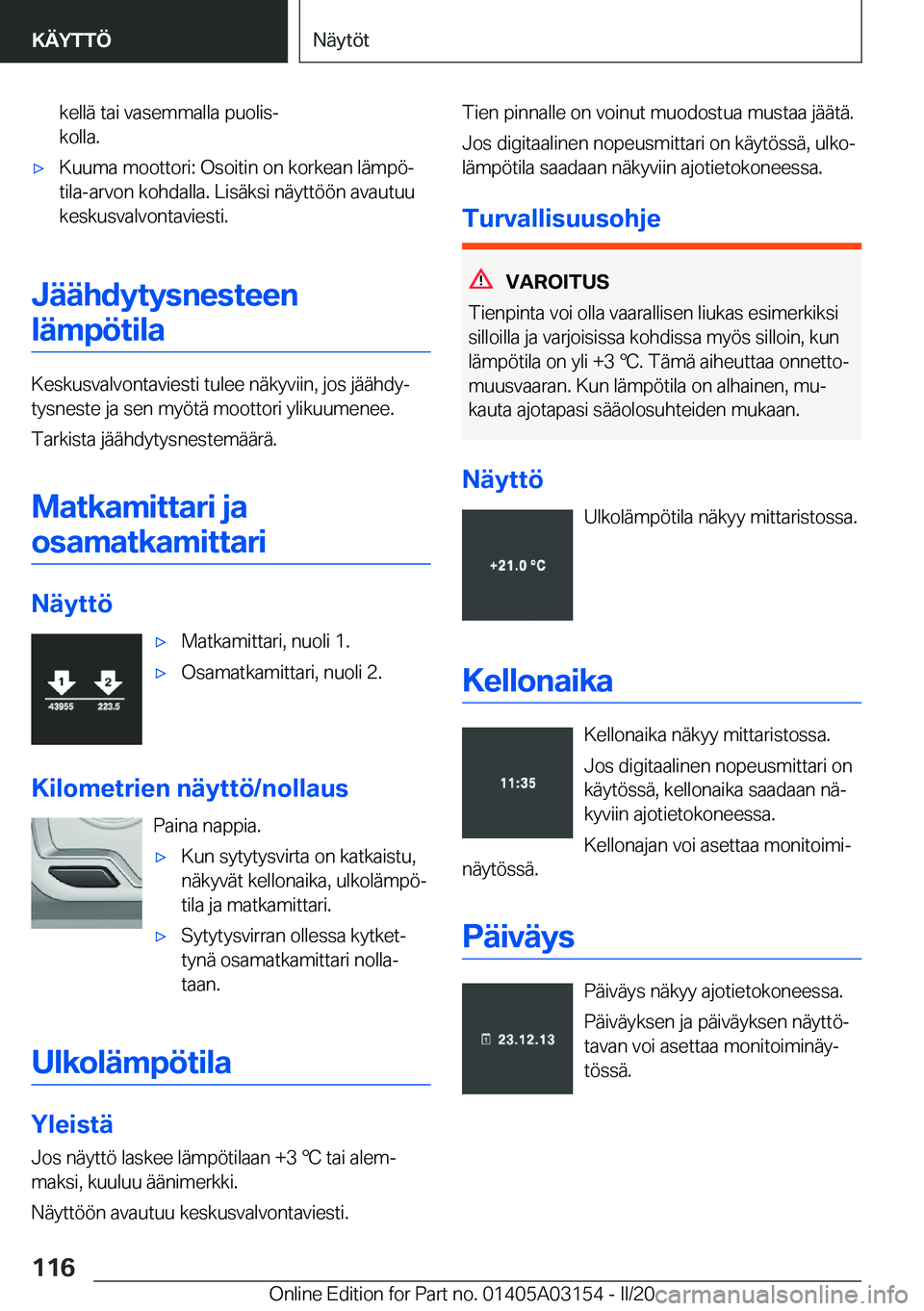 BMW M4 2020  Omistajan Käsikirja (in Finnish) �k�e�l�l�