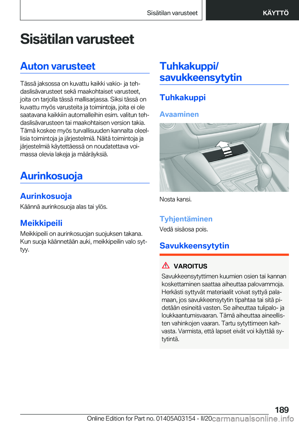 BMW M4 2020  Omistajan Käsikirja (in Finnish) �S�i�s�