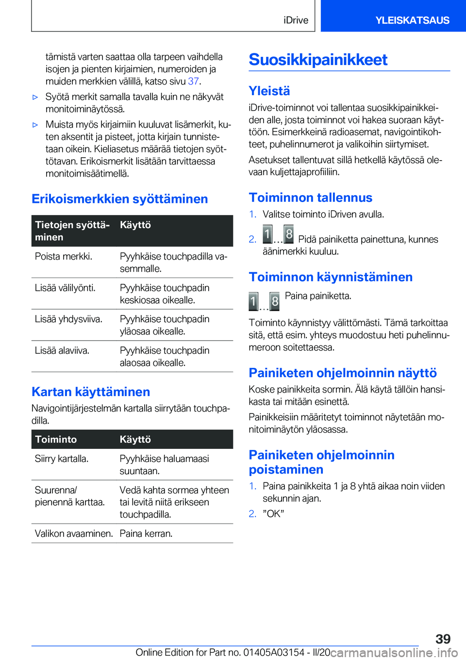 BMW M4 2020  Omistajan Käsikirja (in Finnish) �t�