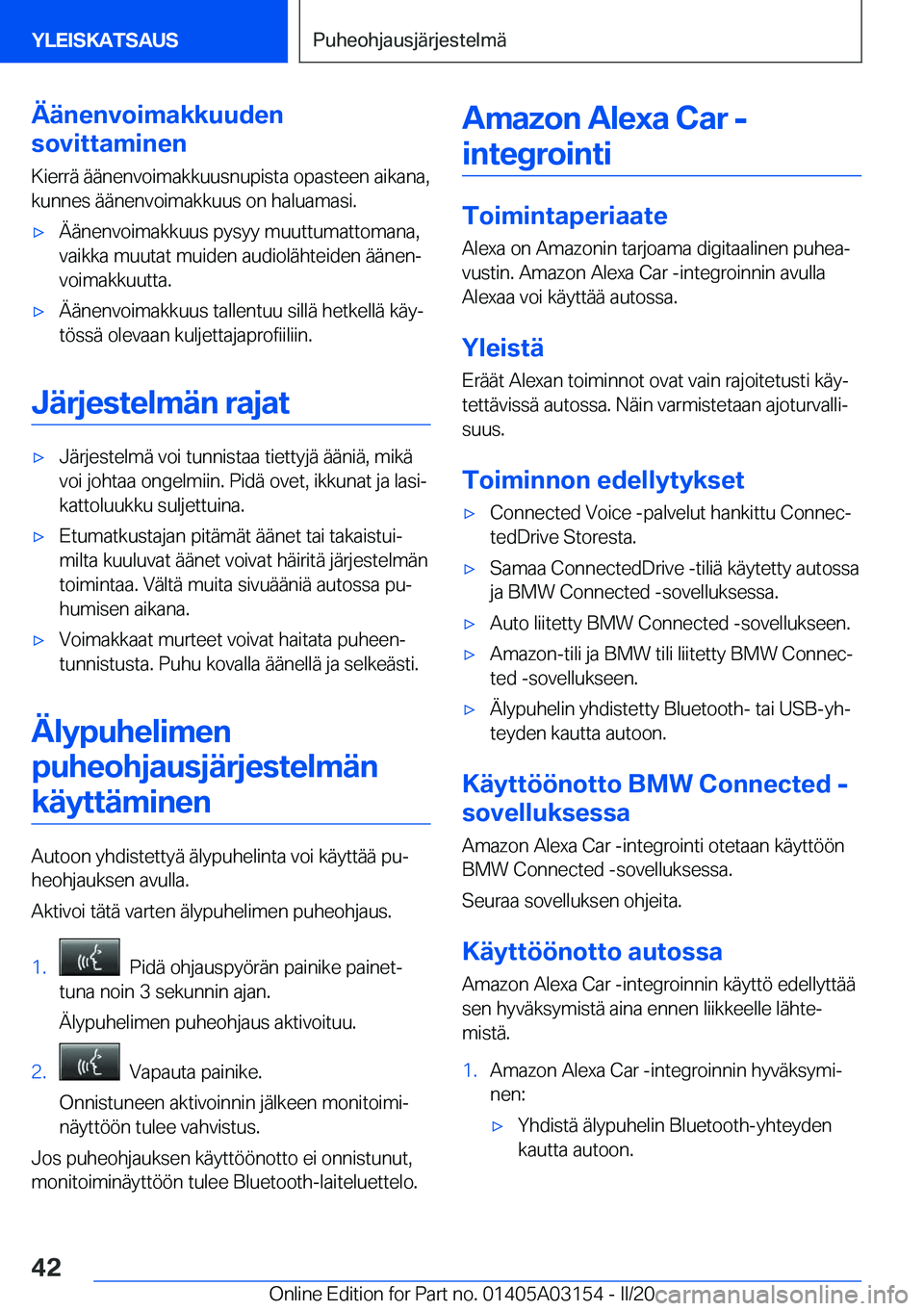 BMW M4 2020  Omistajan Käsikirja (in Finnish) �