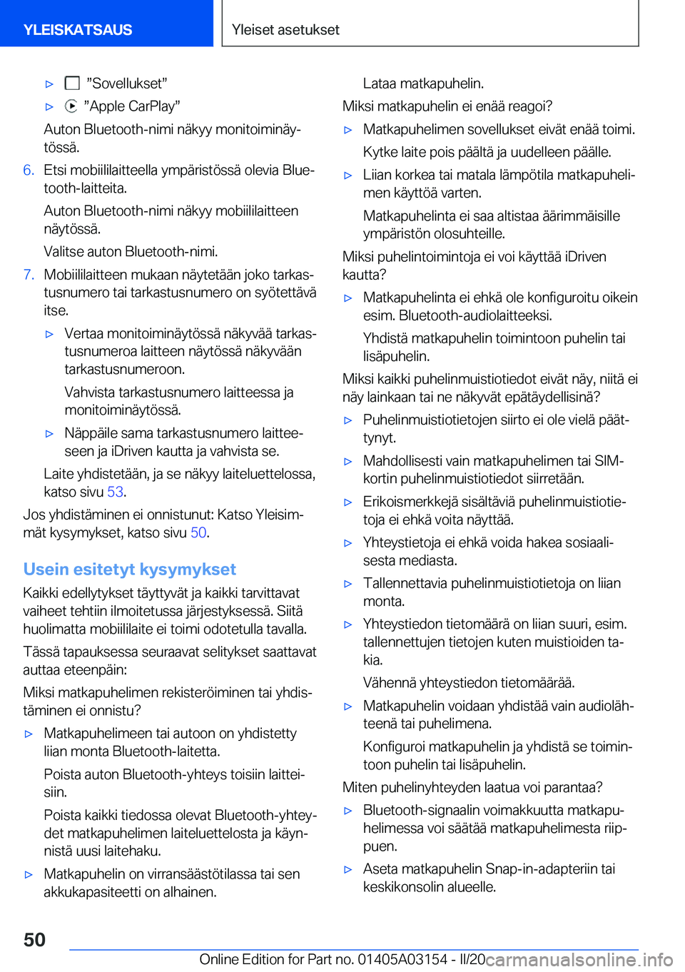 BMW M4 2020  Omistajan Käsikirja (in Finnish) 'x��w�S�o�v�e�l�l�u�k�s�e�tw'x��w�A�p�p�l�e��C�a�r�P�l�a�yw
�A�u�t�o�n��B�l�u�e�t�o�o�t�h�-�n�i�m�i��n�