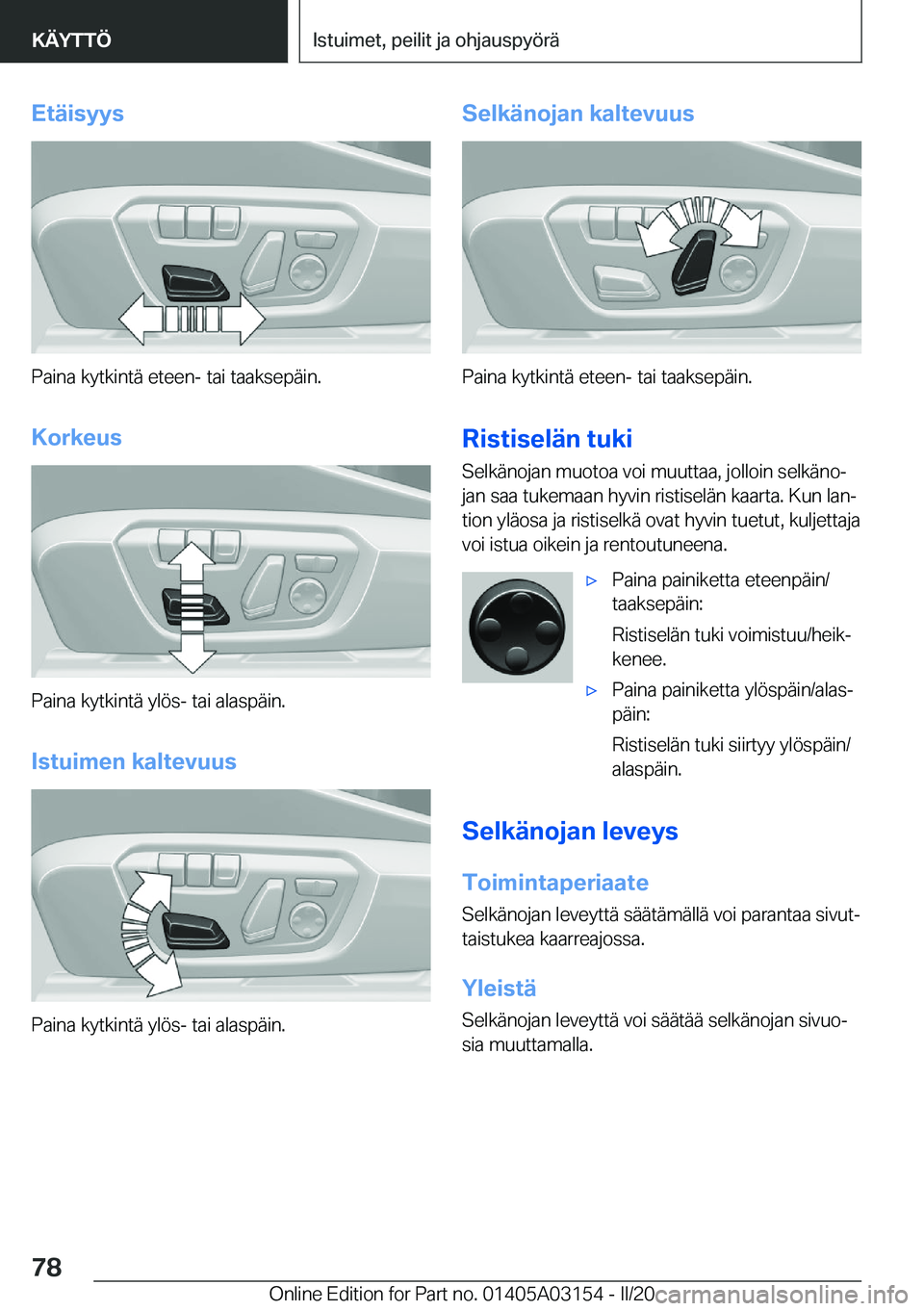 BMW M4 2020  Omistajan Käsikirja (in Finnish) �E�t�
