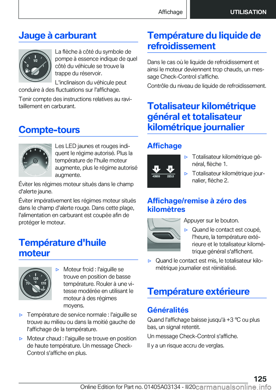BMW M4 2020  Notices Demploi (in French) �J�a�u�g�e��
