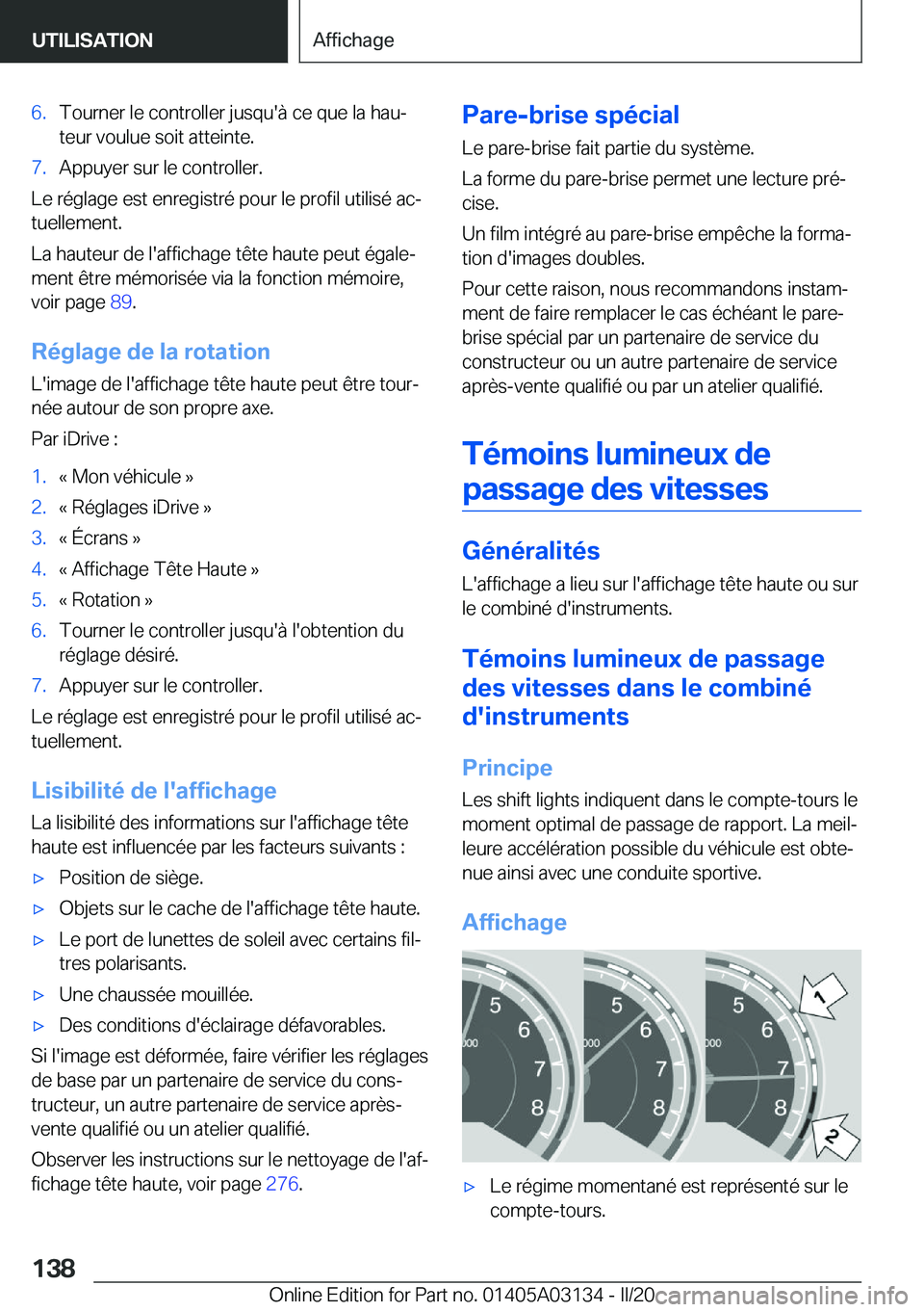 BMW M4 2020  Notices Demploi (in French) �6�.�T�o�u�r�n�e�r��l�e��c�o�n�t�r�o�l�l�e�r��j�u�s�q�u�'�