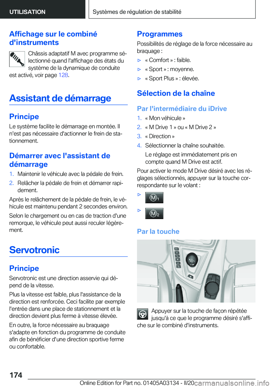 BMW M4 2020  Notices Demploi (in French) �A�f�f�i�c�h�a�g�e��s�u�r��l�e��c�o�m�b�i�n�é
�d�'�i�n�s�t�r�u�m�e�n�t�s
�C�h�