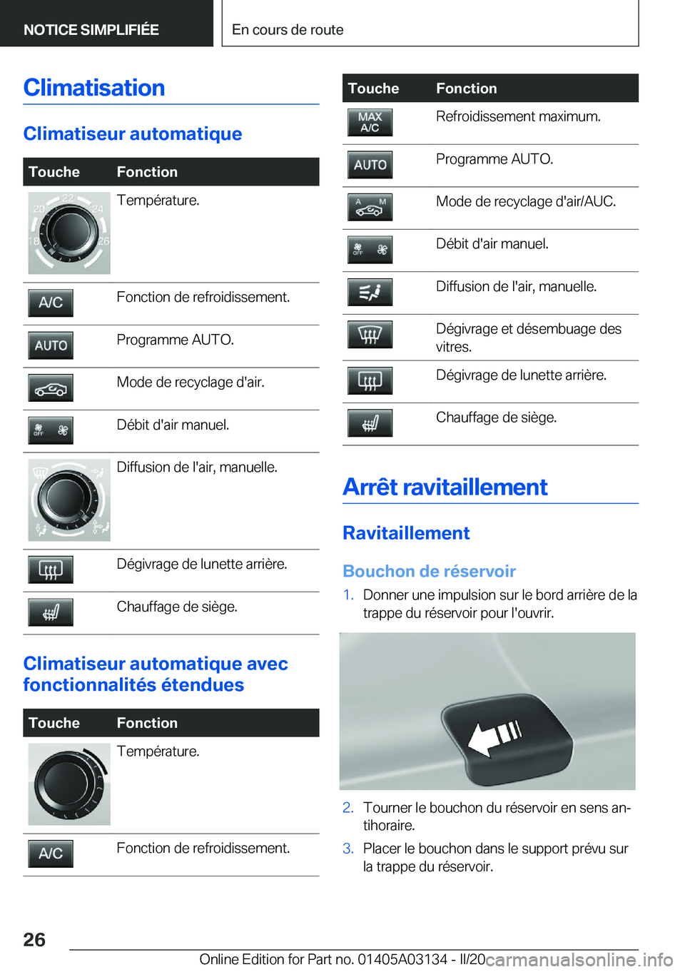 BMW M4 2020  Notices Demploi (in French) �C�l�i�m�a�t�i�s�a�t�i�o�n
�C�l�i�m�a�t�i�s�e�u�r��a�u�t�o�m�a�t�i�q�u�e
�T�o�u�c�h�e�F�o�n�c�t�i�o�n�T�e�m�p�é�r�a�t�u�r�e�.�F�o�n�c�t�i�o�n��d�e��r�e�f�r�o�i�d�i�s�s�e�m�e�n�t�.�P�r�o�g�r�a�m�m�