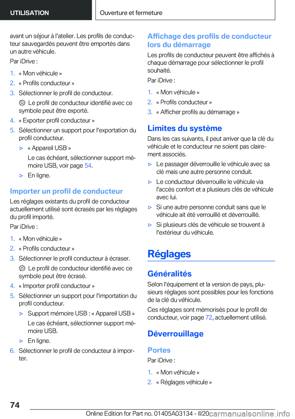 BMW M4 2020  Notices Demploi (in French) �a�v�a�n�t��u�n��s�é�j�o�u�r��