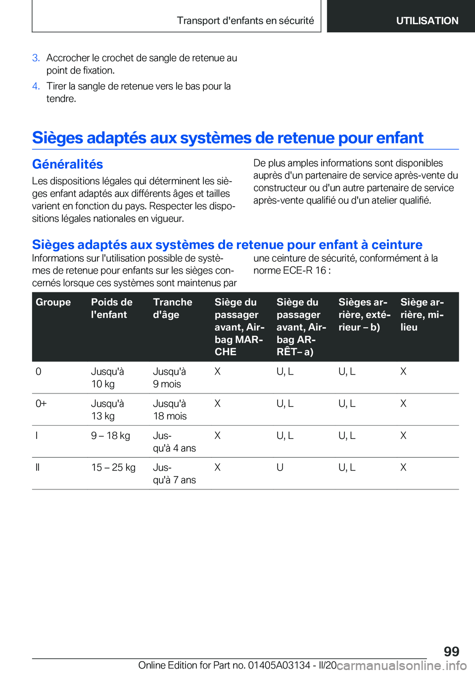 BMW M4 2020  Notices Demploi (in French) �3�.�A�c�c�r�o�c�h�e�r��l�e��c�r�o�c�h�e�t��d�e��s�a�n�g�l�e��d�e��r�e�t�e�n�u�e��a�u�p�o�i�n�t��d�e��f�i�x�a�t�i�o�n�.�4�.�T�i�r�e�r��l�a��s�a�n�g�l�e��d�e��r�e�t�e�n�u�e��v�e�r�s��l�e