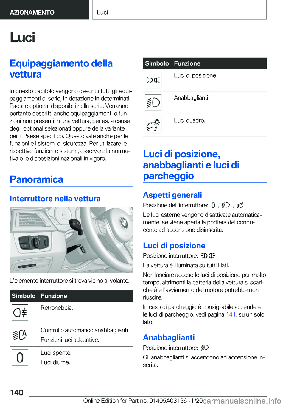 BMW M4 2020  Libretti Di Uso E manutenzione (in Italian) �L�u�c�i�E�q�u�i�p�a�g�g�i�a�m�e�n�t�o��d�e�l�l�a�v�e�t�t�u�r�a
�I�n��q�u�e�s�t�o��c�a�p�i�t�o�l�o��v�e�n�g�o�n�o��d�e�s�c�r�i�t�t�i��t�u�t�t�i��g�l�i��e�q�u�iª
�p�a�g�g�i�a�m�e�n�t�i��d�i�