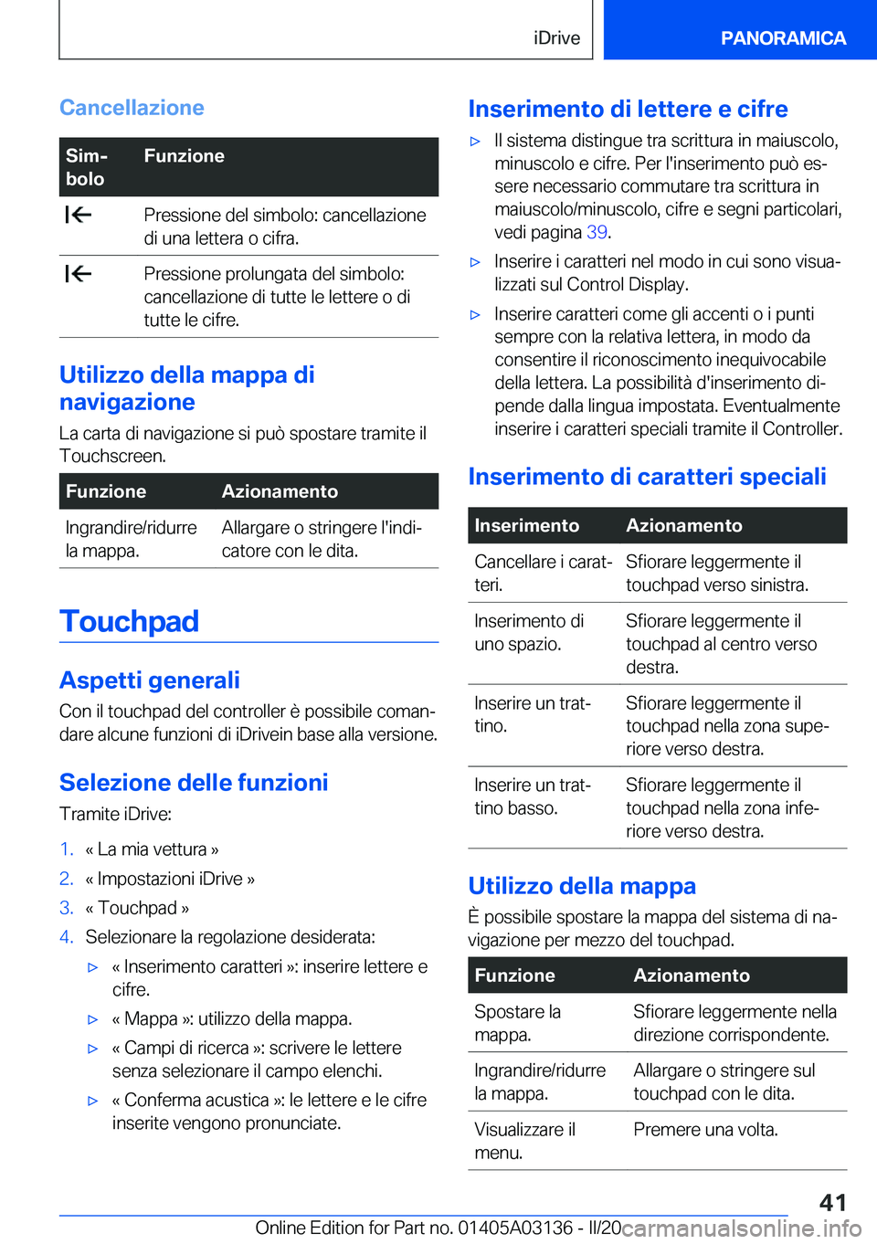 BMW M4 2020  Libretti Di Uso E manutenzione (in Italian) �C�a�n�c�e�l�l�a�z�i�o�n�e�S�i�mj
�b�o�l�o�F�u�n�z�i�o�n�e��P�r�e�s�s�i�o�n�e��d�e�l��s�i�m�b�o�l�o�:��c�a�n�c�e�l�l�a�z�i�o�n�e
�d�i��u�n�a��l�e�t�t�e�r�a��o��c�i�f�r�a�.��P�r�e�s�s�i�o�n�e